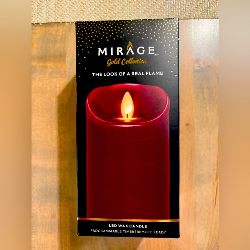 Gold Collection Red Flameless Candle